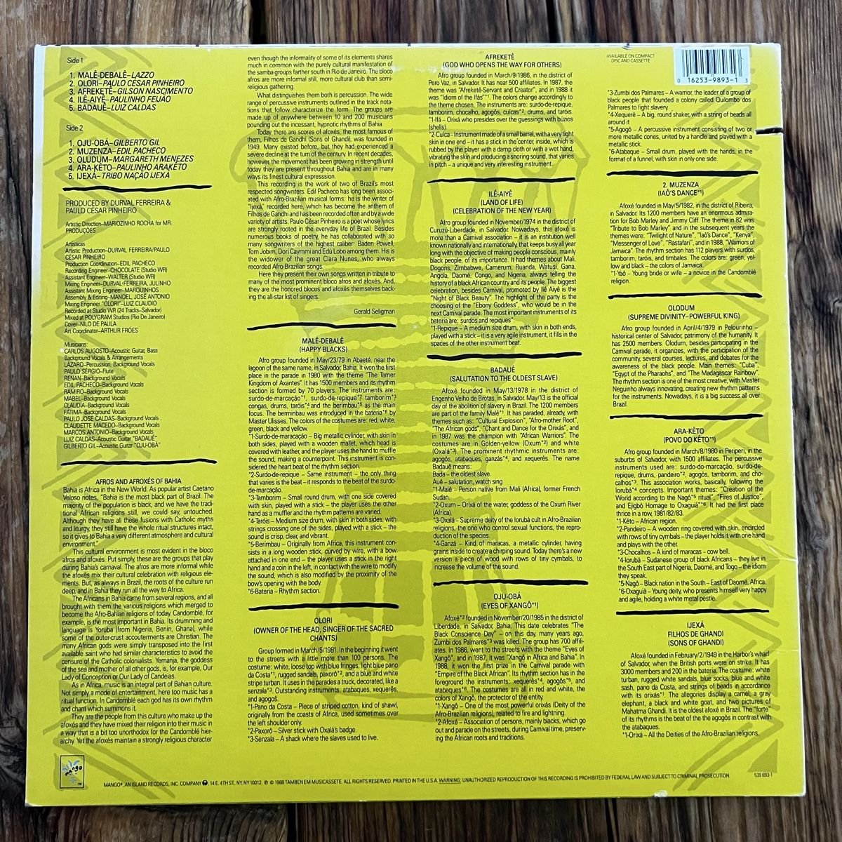 Dischi in vinile: Afros e Afoxes da Bahia - Vinyl – Usato da Umiken venduto da mar_p7n9 1