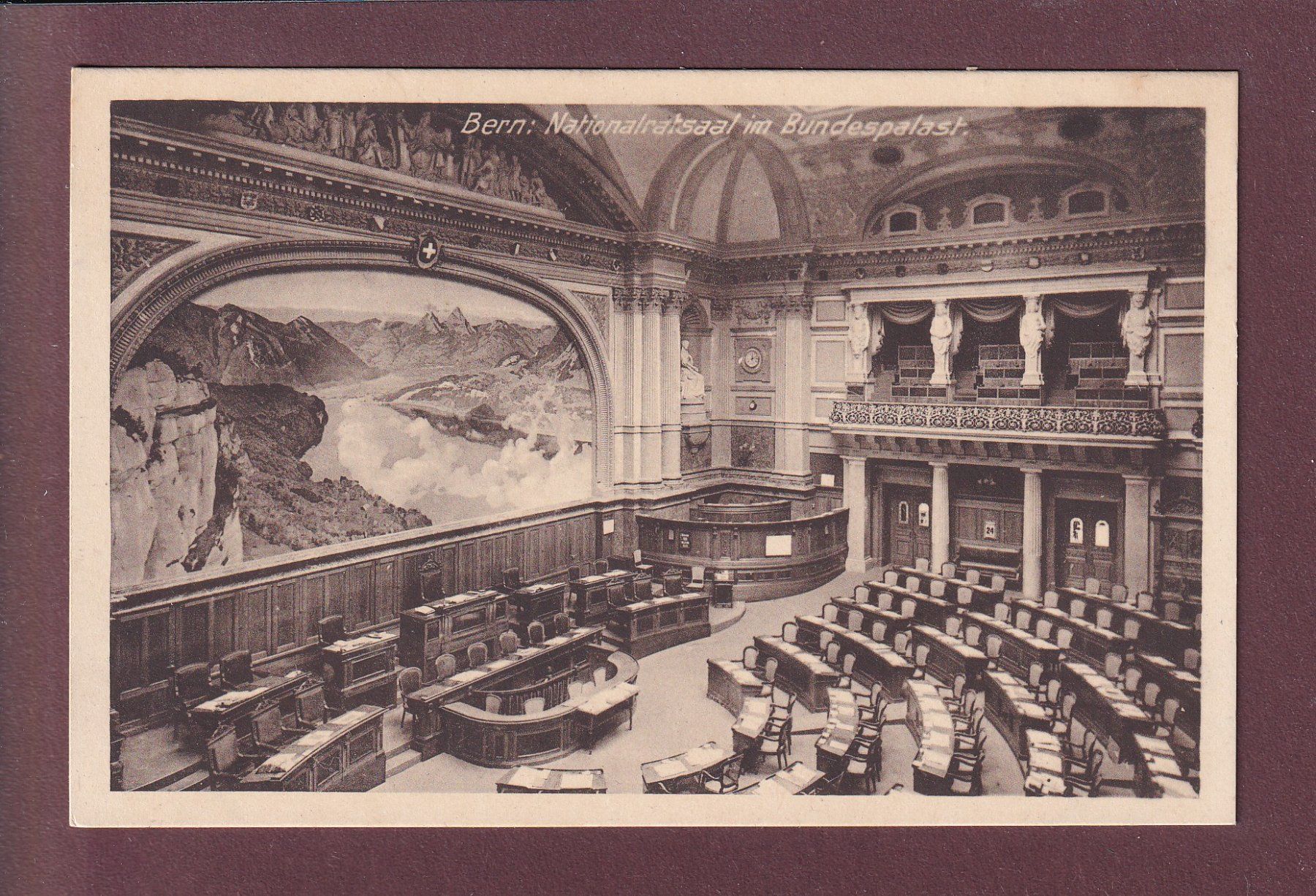 Ansichtskarten: BERN - Bundespalast - Nationalratsaal – Gebraucht aus Pully von nicecards
