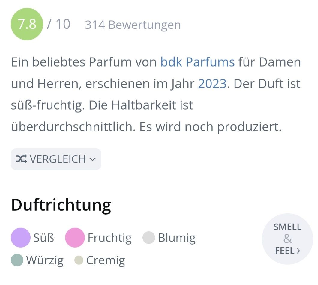 Profumi & Eau de Toilette: 5 ml PAS CE SOIR EXTRAIT BDK ABFÜLLUNG – Nuovo (secondo la descrizione) da St. Gallen venduto da CaliSunshine 2