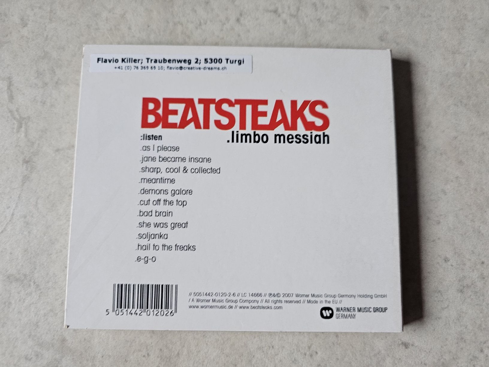 CD: Beatsteaks  -  Limbo Messiah – Usato da Schneisingen venduto da backstore24 1