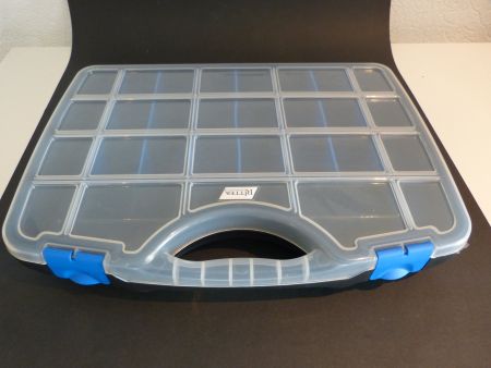 Sortimentskoffer wie neu schwarz blau 39 x 29 x 6cm