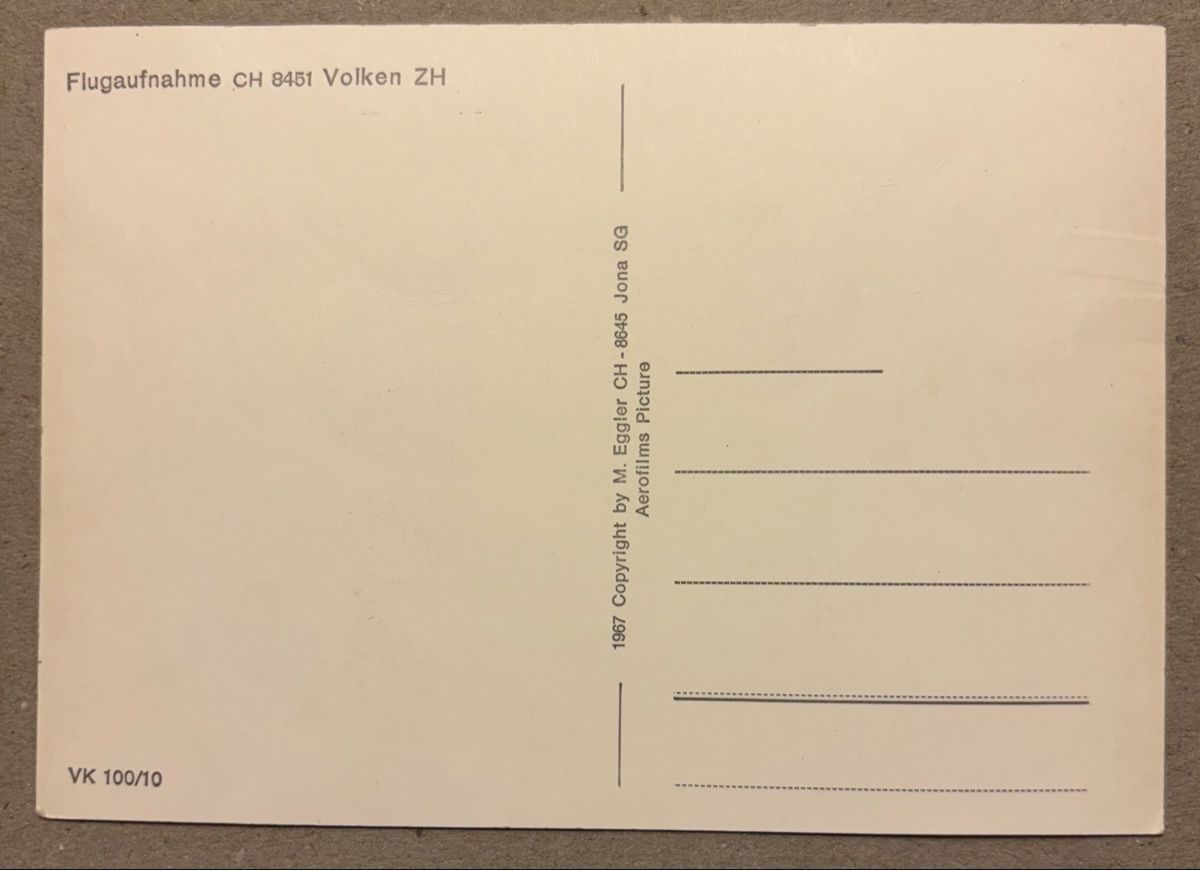 Cartoline postali: Flugaufnahme Volken ZH – Usato da Luzern venduto da Balbel 1