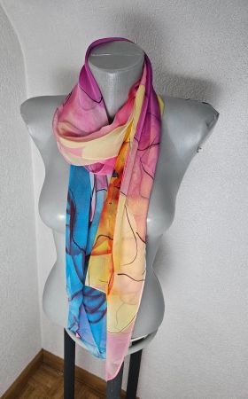 NEU! schöner Schal / Foulard ca. 160 * 50cm Vintage Blumen