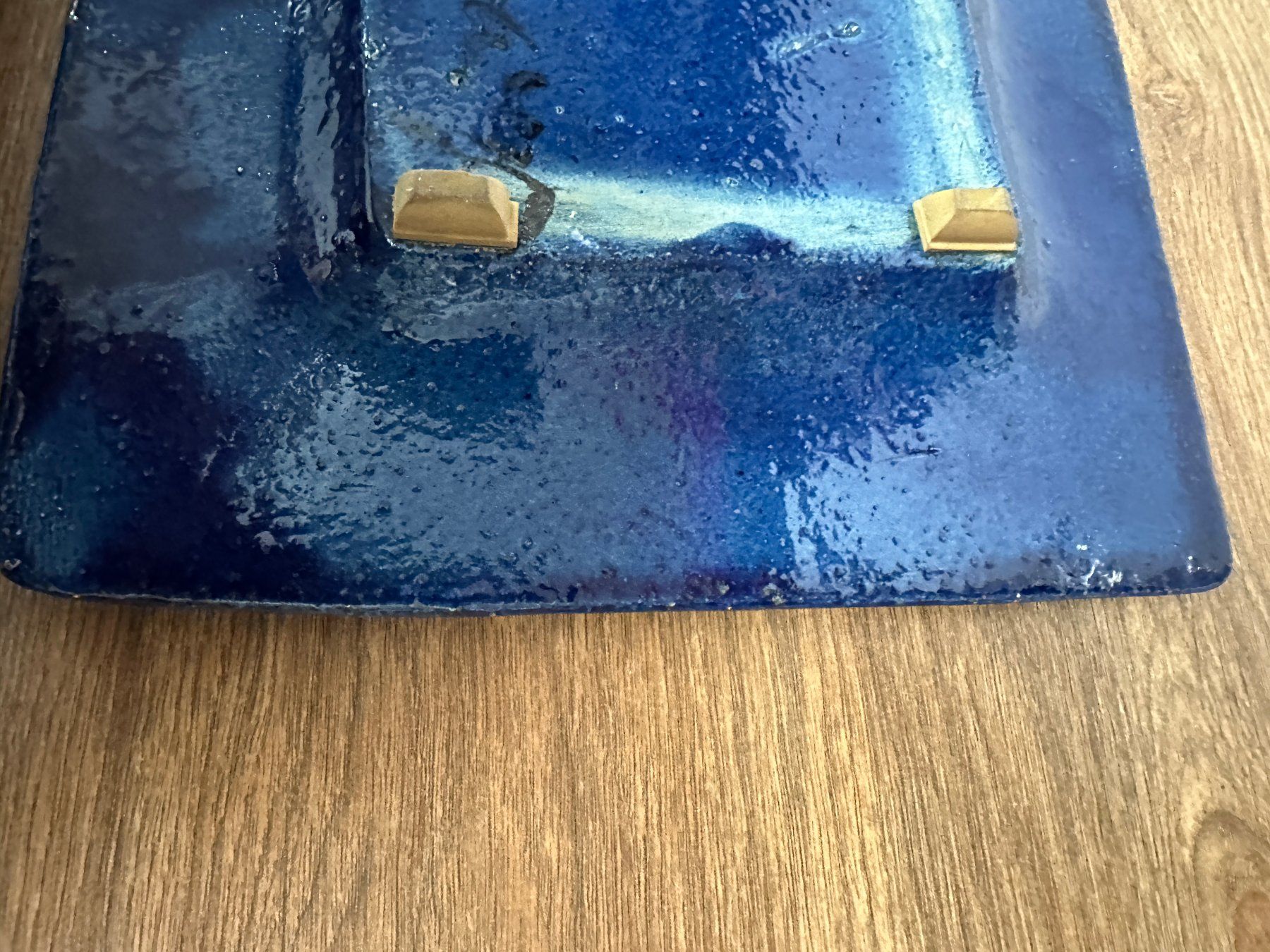 Teller: 2 Blau Glas / Teller Platten, Unikate, handgemacht – Gebraucht aus Nussbaumen AG von olitech5415 9