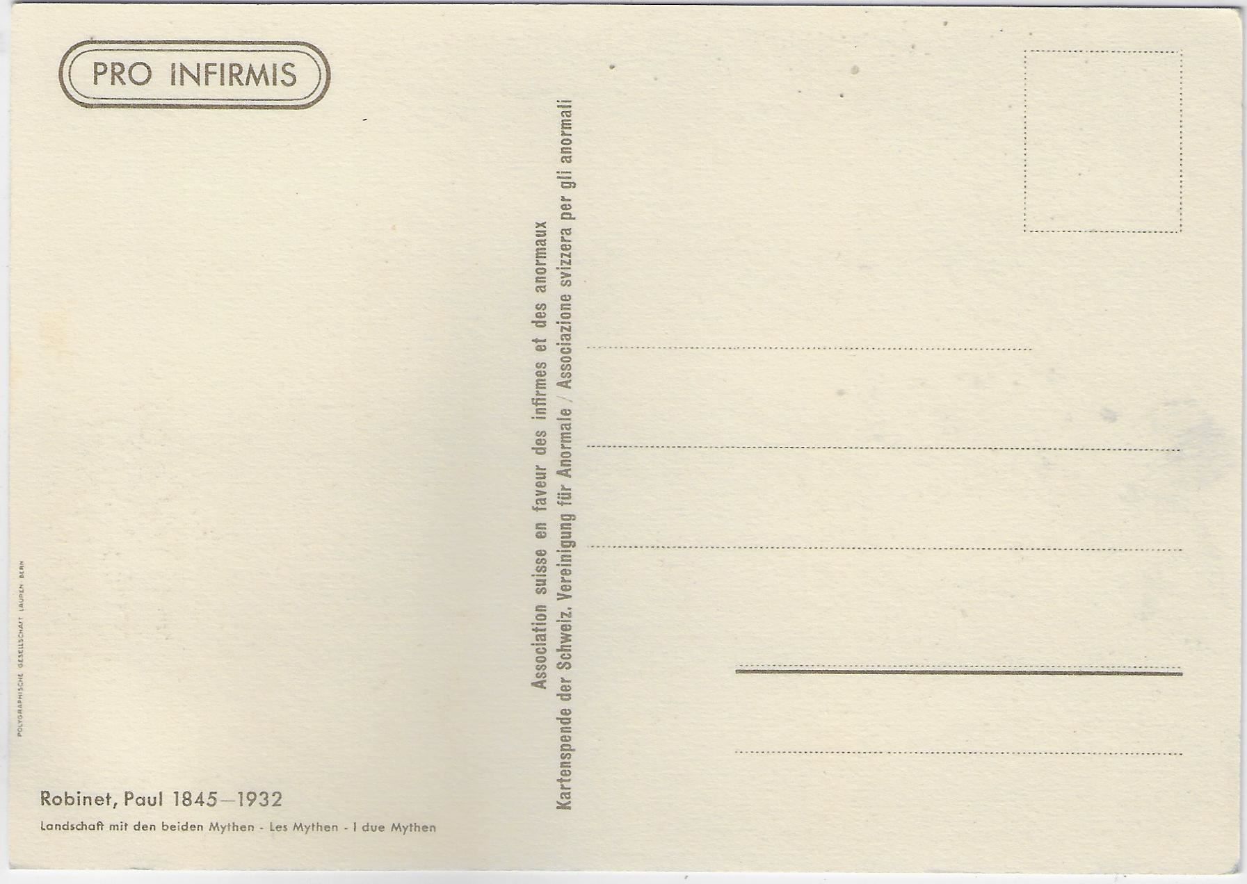 Cartoline postali: Landschaft mit den beiden Mythen - Pro – Usato da Ettingen venduto da Kartenplanet 1