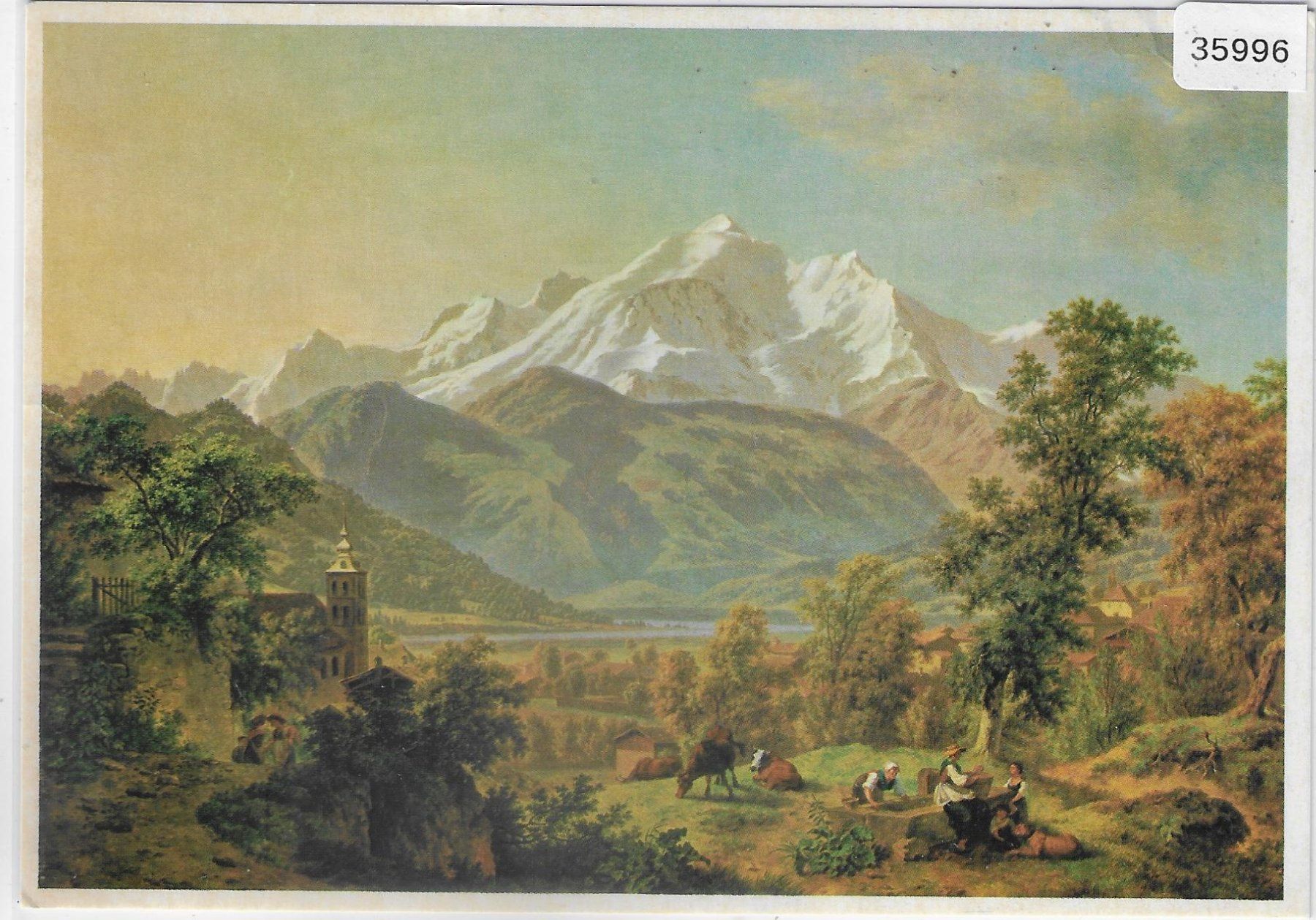 Cartoline postali: Mont Blanc - P.-L. de la Rive - Musee Geneve – Usato da Ettingen venduto da Kartenplanet