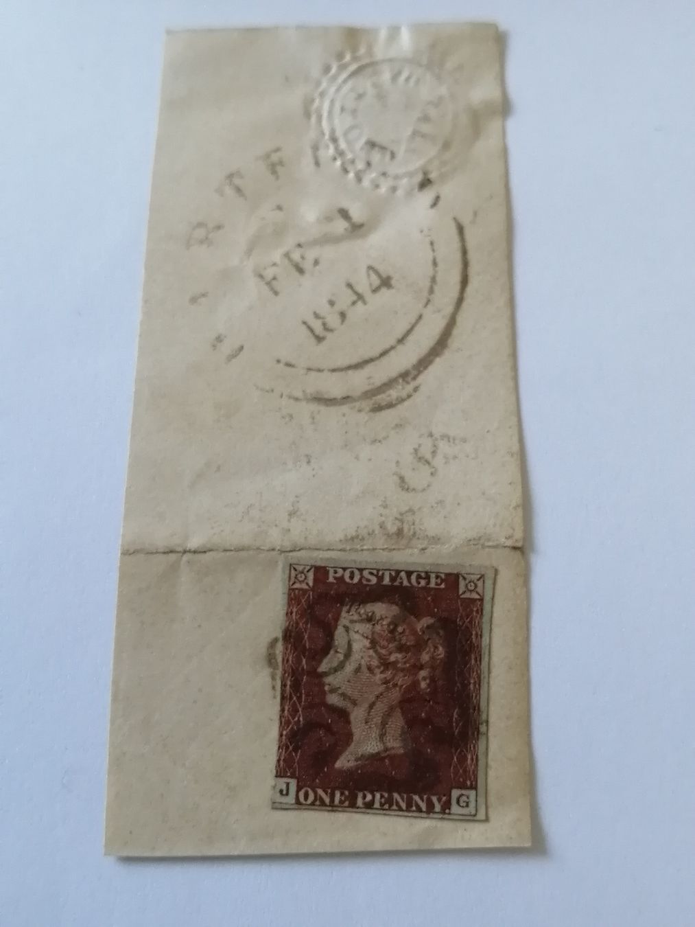 Alle Briefmarken: One Penny Red 1841,  – Gebraucht aus Happerswil von tschergi