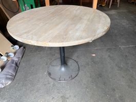 Runder Bistrotisch / Loungetisch, Vintage Look, rund 90 cm
