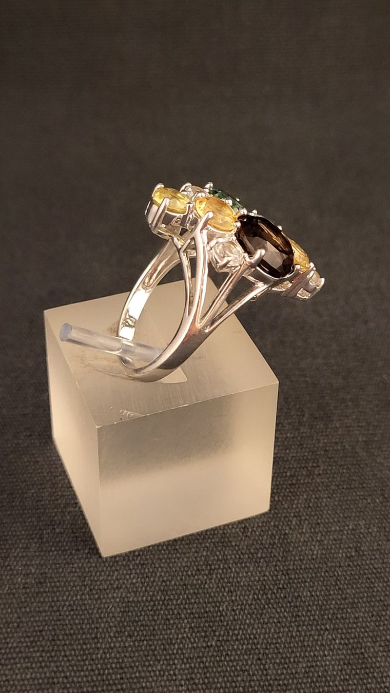 Ringe: Silberring mit geschliffenen farbigen Steinen – Gebraucht aus Basel von spinne02 2