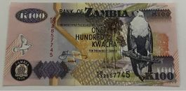 Zambia 100 Kwacha 2010 Neuwertig