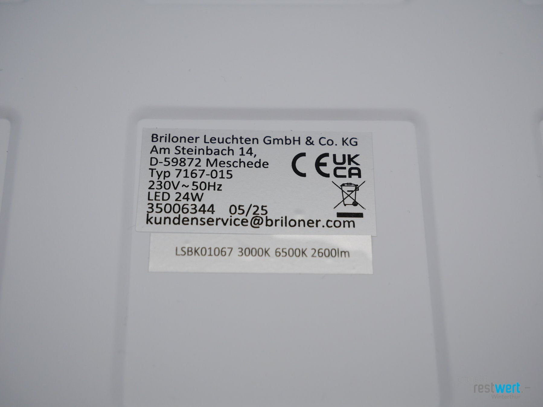 Lampadari & plafoniere: BRILONER, CCT LED Deckenleuchte, 1m, 24W, 2600lm – Nuovo (secondo la descrizione) da Winterthur venduto da Restwert_Winterthur 4