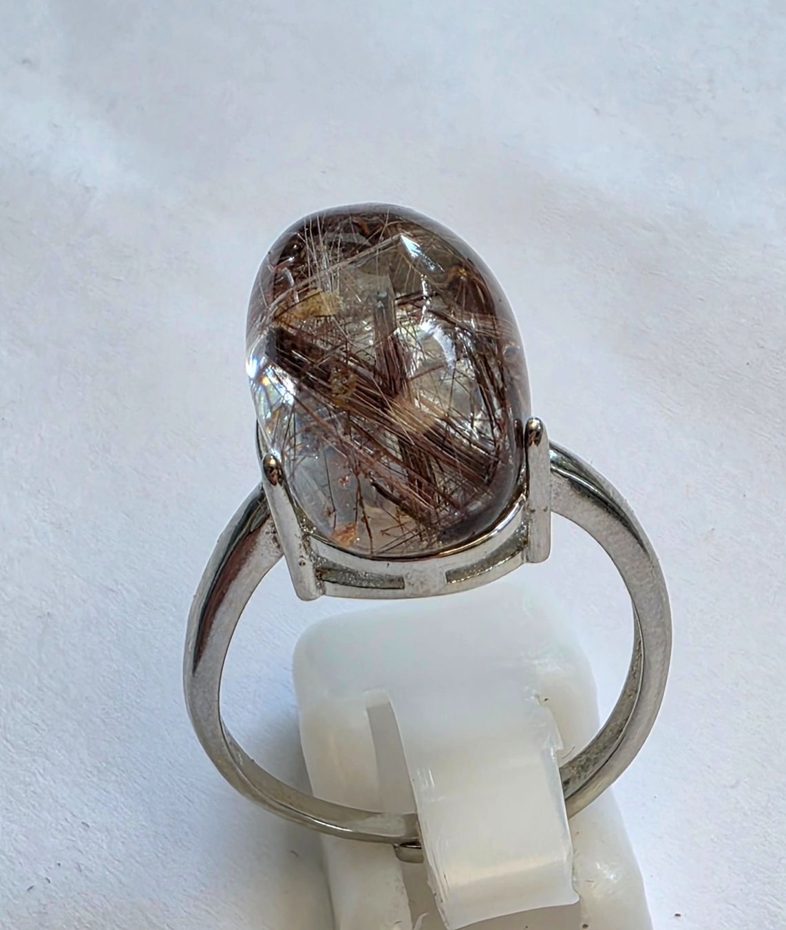 Anelli: Ring mit Rutilquarz in Silber Grösse anpassbar ca 60 – Nuovo (secondo la descrizione) da Zürich venduto da benedikt12 4