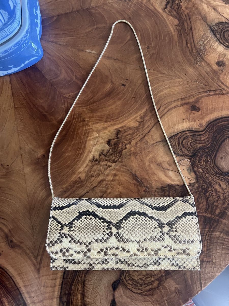 Taschen für Damen: Vintage Python Leather Evening Bag with Strap – Gebraucht aus Zürich von ralph__ 3