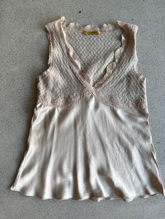 Seiden- Top, beige L, Stretch , D. Exterior