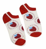 Sneaker-Socken Erdbeeren / Strawberries / Früchte / Frucht