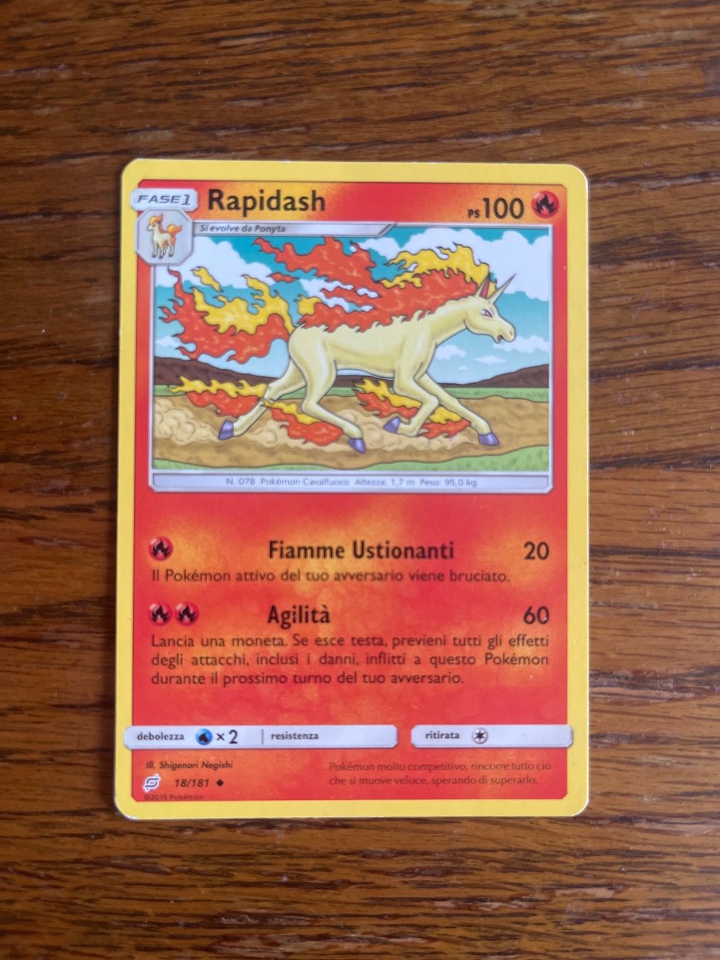 Pokémon Carte collezionabili: Carte Pokemon Rapidash - Team Up - IT – Usato da Vernayaz venduto da Darkfrost