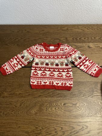 Kinder Pullover Weihnachten Rentier Grösse 98/104 guter Zust