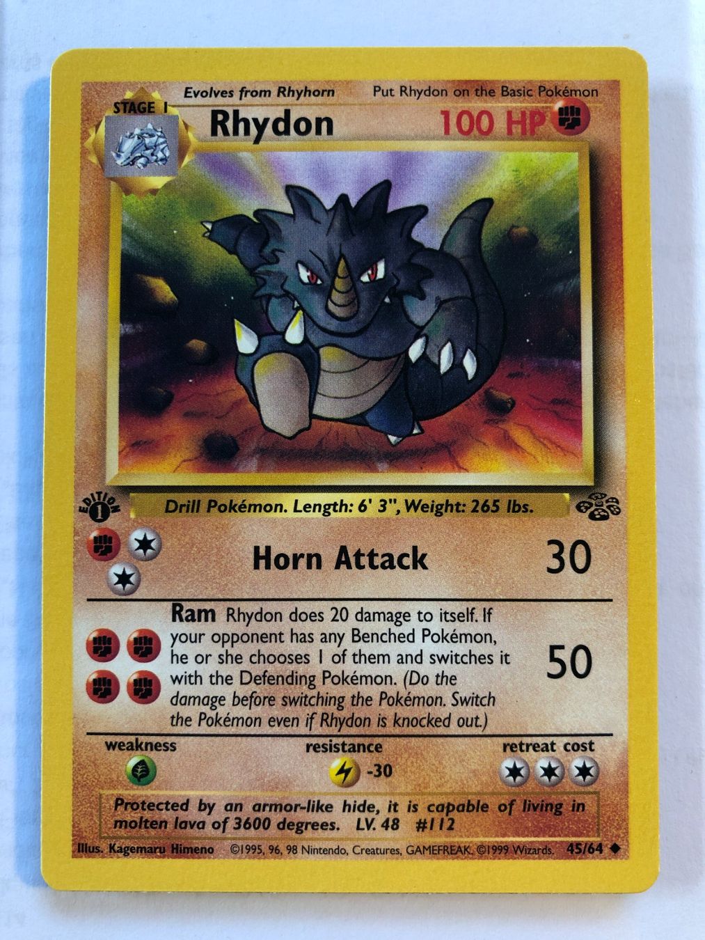 Cartes à collectionner: Rhydon (uncommon) 1st Jungle - MINT - ab 1.- – D'occasion à Giubiasco par dan_pr8b
