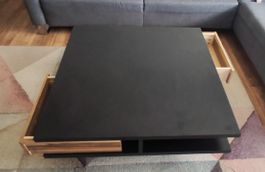 Couchtisch rechteckig mit Schubladen Anthrazit Holz Optik
