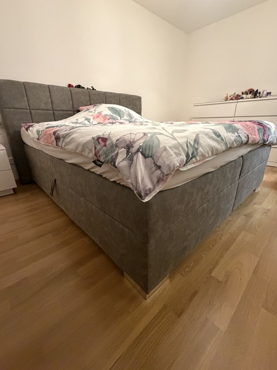 Betten: Boxspringbett grau mit Aufbewahrungsboxen  – Gebraucht aus Urdorf von sha_nk9v 1