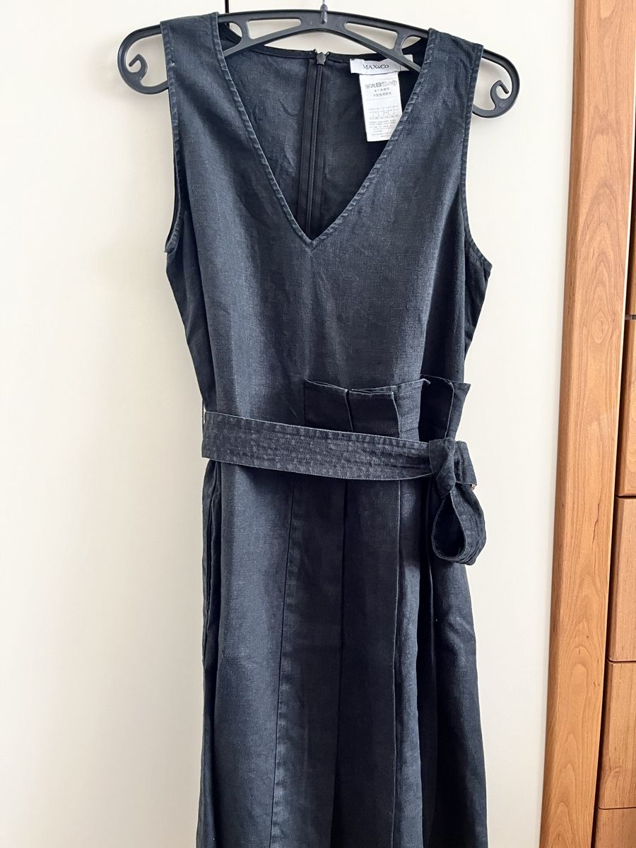 Max Mara Vestiti: Elegantes Leinenkleid MAX&Co. Gr. 38 schwarz – Usato da Untersiggenthal venduto da Shopaholic07 1