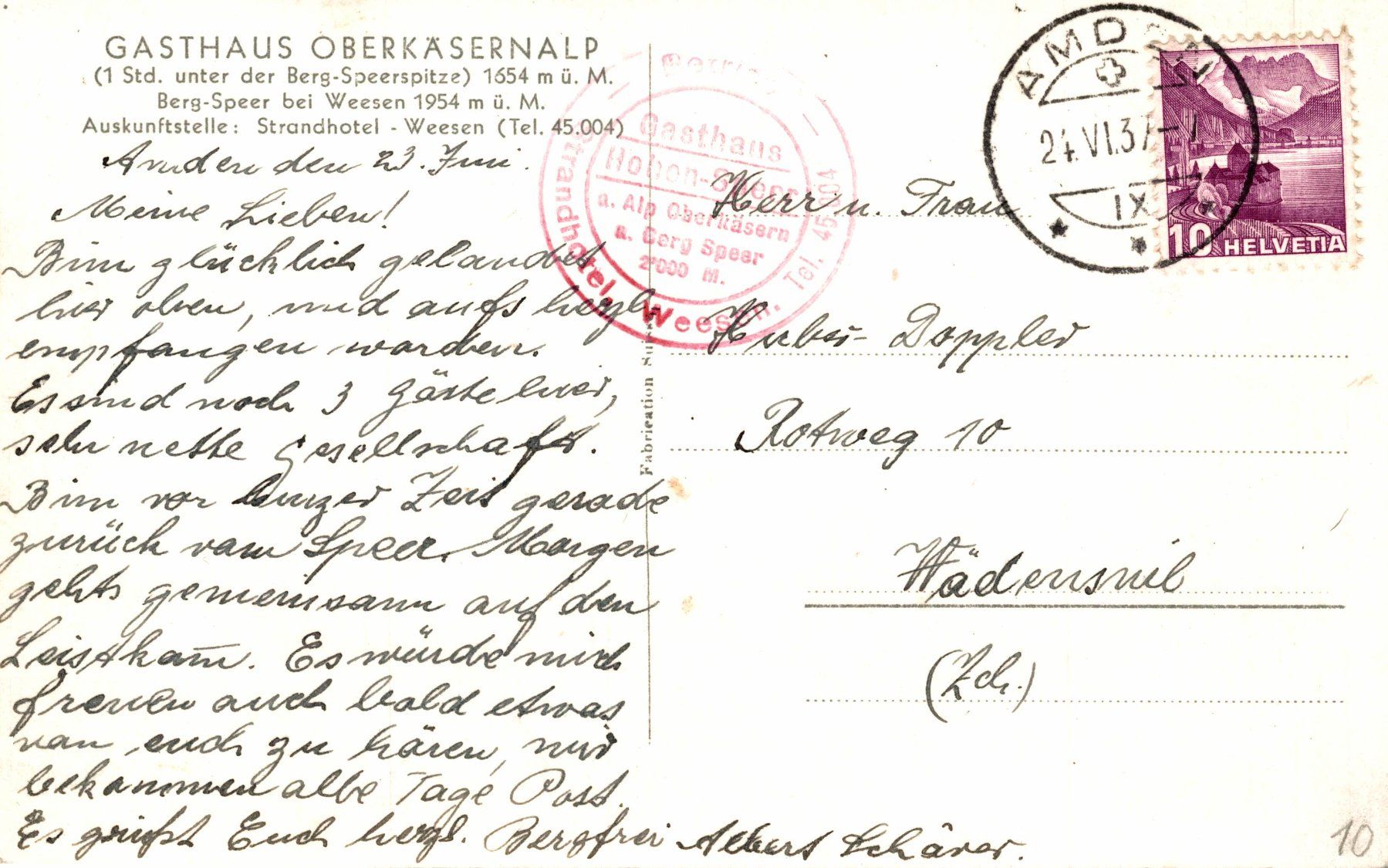 Cartoline postali: Gasthaus Oberkäsern. – Usato da Bronschhofen venduto da Astore 1