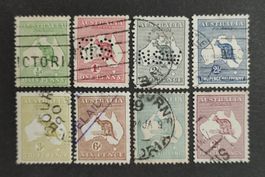 Australien - Kangaroo and Map, LoT gestempelt