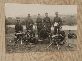Echt Photo Karte / Am Maschinen Gewehr - Allmend RS 1923