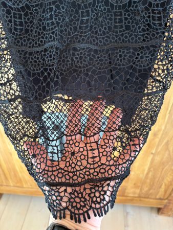 Top ärmellos,gehäkelte Spitze,raffinierter Rücken,Boho,Gr.S