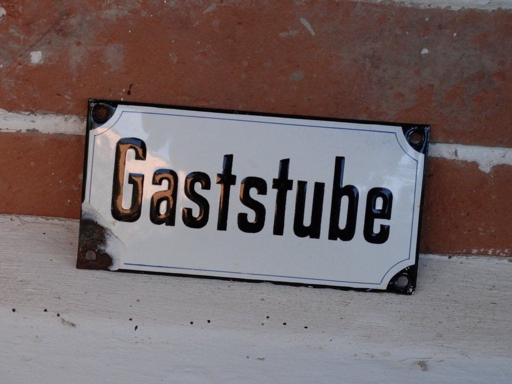 Insegne: antikes Emailschild Gaststube /Restaurant Loft Werbung – Usato da Grossaffoltern venduto da Bessy202 3