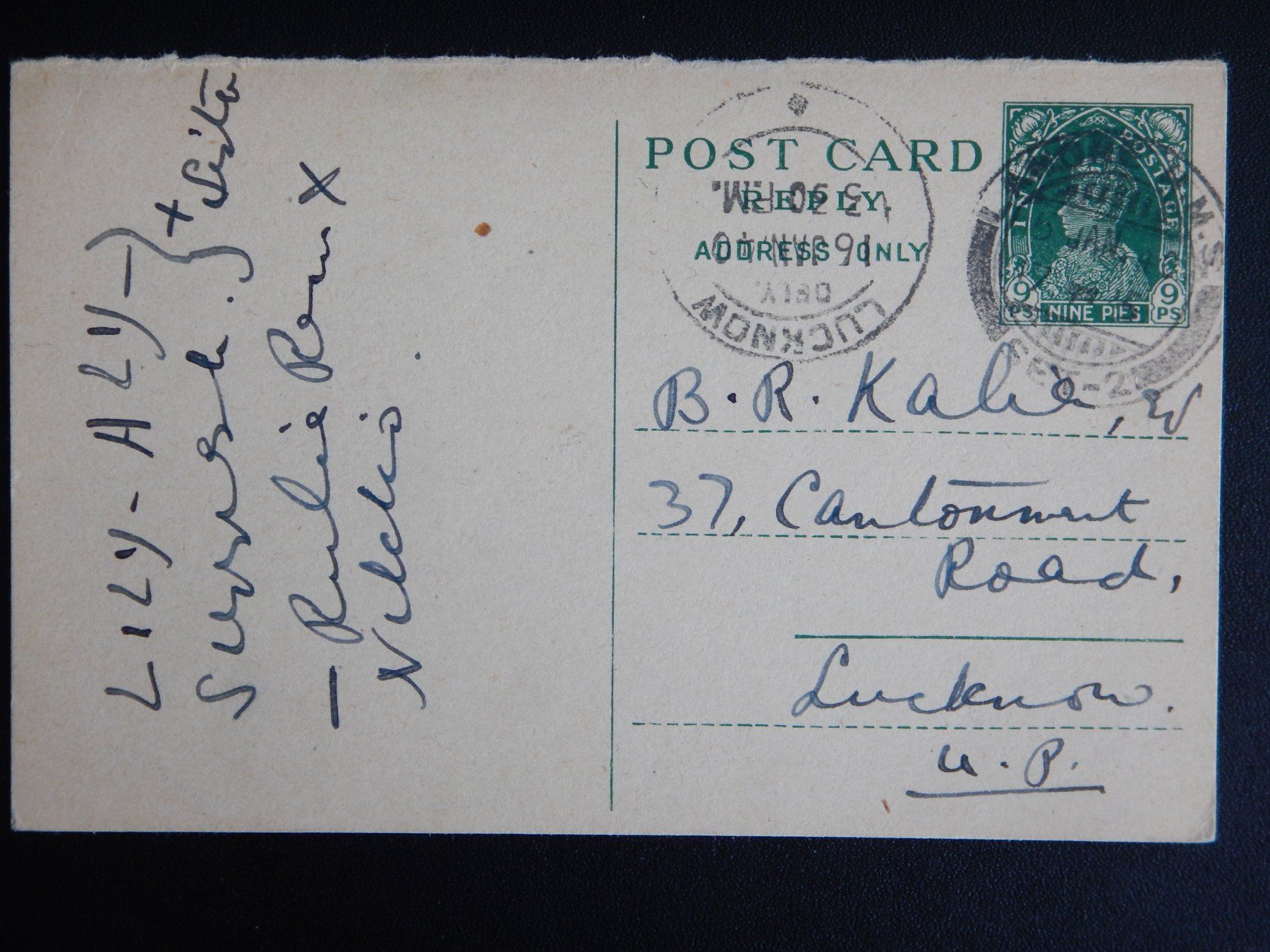 Cartoline postali: Indien British alte Postkarte 1940 – Usato da Zürich venduto da Muehlekauf