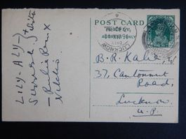 Indien British alte Postkarte 1940