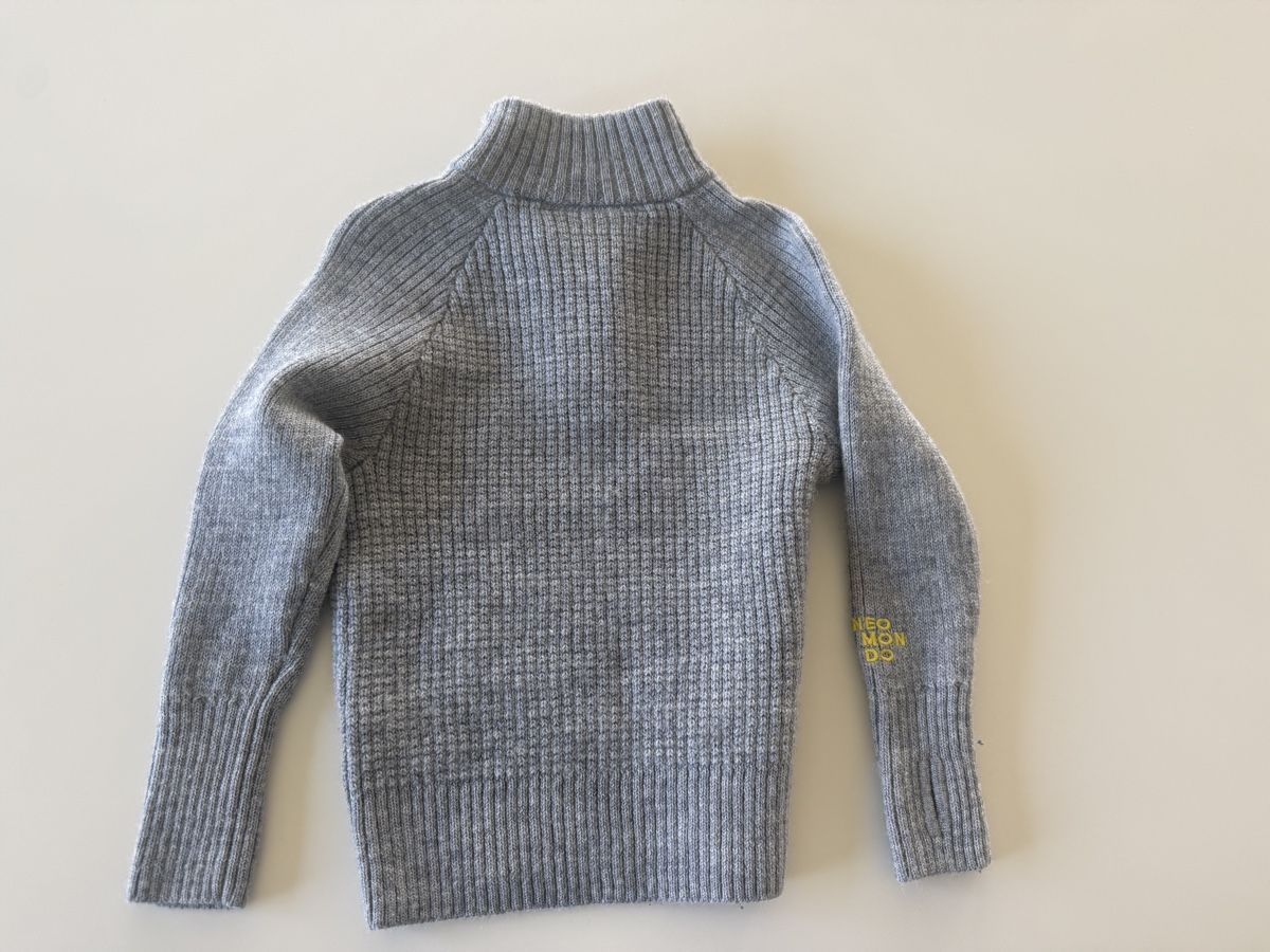 Maglioni & Felpe: 100%Wolle Pullover grau mit Reissverschluss 110 – Usato da Meggen venduto da kammann 3