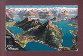 RIGI Panorama - Vogelschau - 1917 Zensuriert