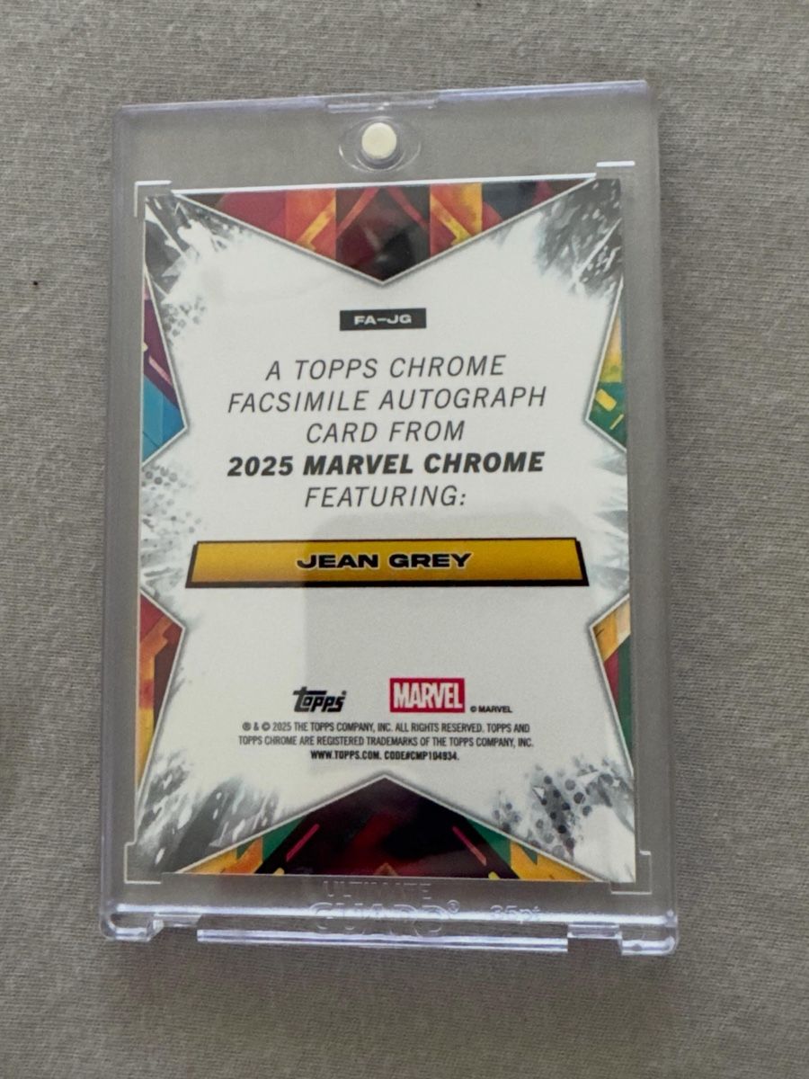 Topps Carte collezionabili: Marvel Topps Chrome 4/5 Jean Grey X-Men Facsimile Auto – Nuovo (secondo la descrizione) da Oberkirch LU venduto da nic.cards21 1
