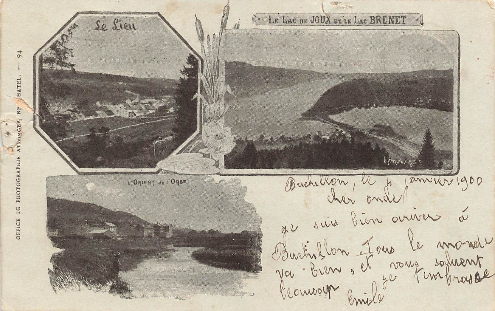 Ansichtskarten: Le Lieu le lac Joux lac brenet – Gebraucht aus Biasca von Blenio71