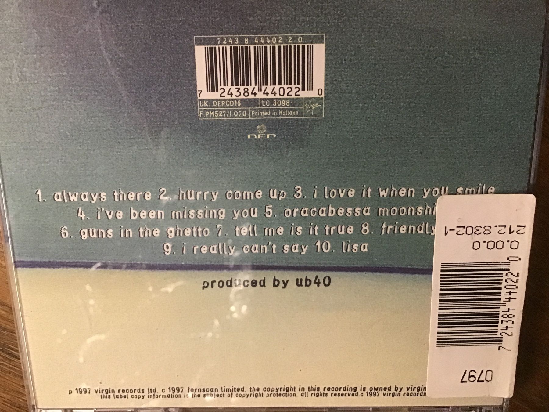 CD: UB40 - Guns in the Ghetto CD      o – Usato da Thierachern venduto da sweden08 1