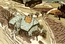 FRED STAUFFER (Swiss, 1892-1980) Bauernhaus, Lithographie