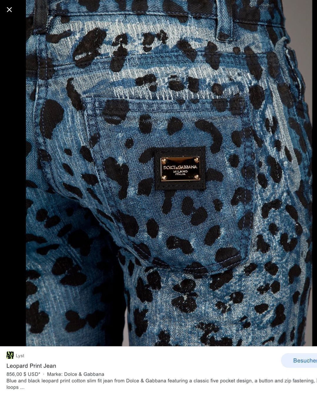 Dolce & Gabbana Jeans: Luxus: Dolce & Gabbana blaue Leo Jeans – Gebraucht aus Kreuzlingen von shopaholicatheart_3 9