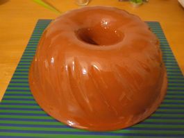 Vintage grosse Gugelhopf Form Keramik Backform glasiert 30cm