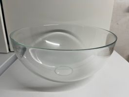 grosse Glassschüssel (Salat, Schüssel, Glas, Haushalt)