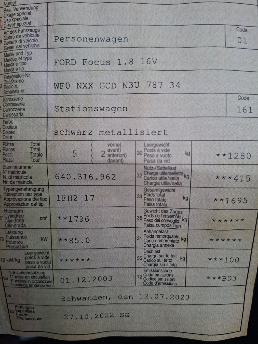 Ford Automobili: FORD focus 1.8 16V – Usato da Riedern venduto da Canimen 8