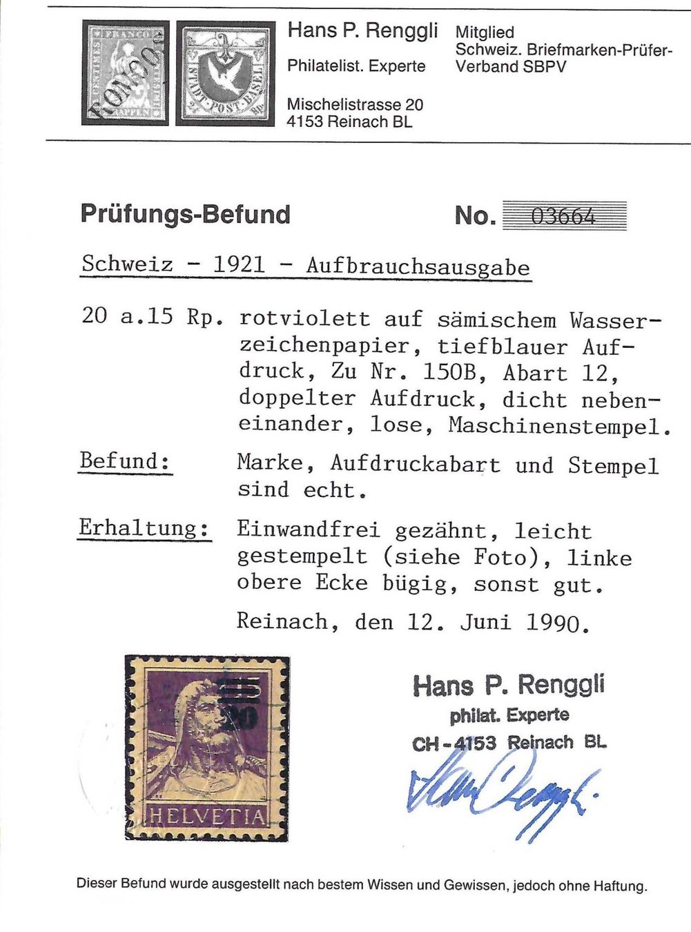 Tutti i francobolli: ZNR. 150A+B, */**/gestempelt – Usato da Goldach venduto da Suli1 1