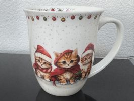 Katzen Weihnachts-Tasse - Fine Bone China von Ambiente - NEU