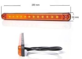 Umrissleuchte LED Positionsleuchte Gelb Seite 12/24V WAS 824
