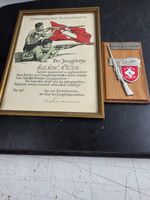 Alte Schützentafel & Urkunde – Schweiz (1957 & 1962)