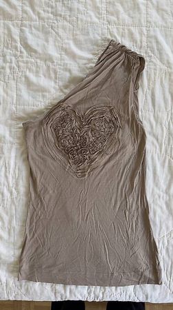 Love Moschino One-Shoulder Top, Gr. 40 IT Beige