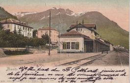AK Airolo - Stazione con posta e telegrafo, Rara 1903