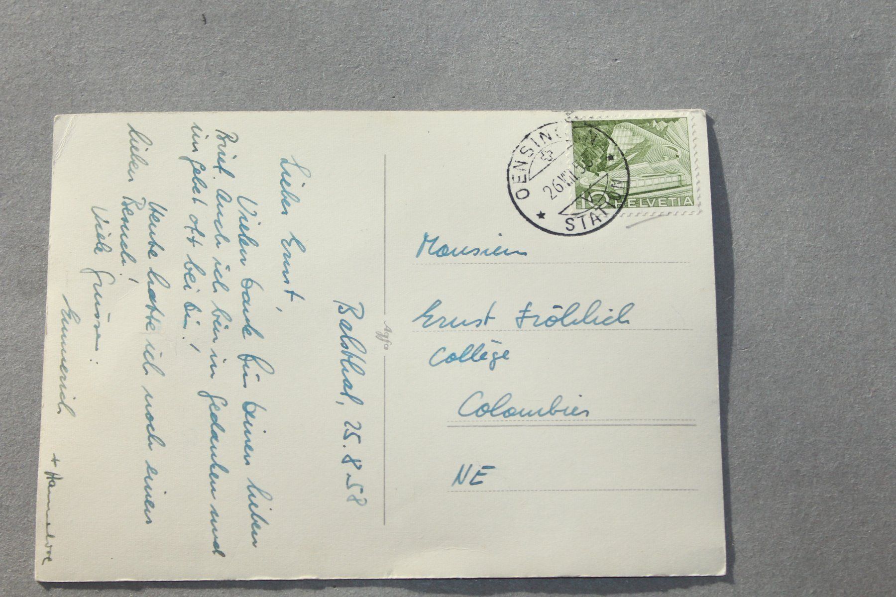 Ansichtskarten: Alte Ansichtskarte gestemp.1956 – Gebraucht aus Kriens von Wolly85