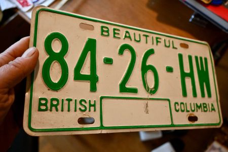 Autokennzeichen aus British Columbia CAN